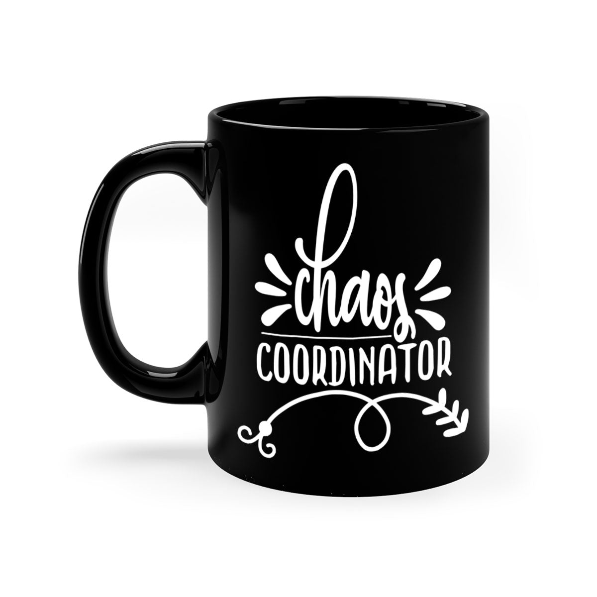 Chaos Coordinator 3# Mug with colored handle and glossy finish, available in multiple colors and sizes.