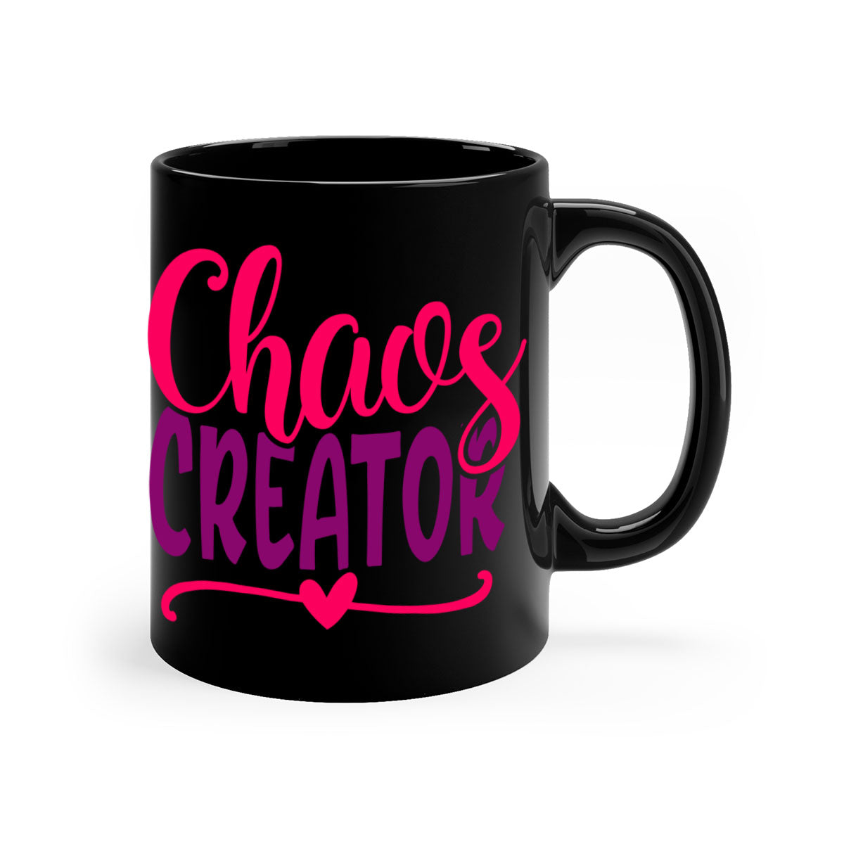 Chaos Creator Style 272# Mug featuring a glossy finish, colored handle, and interior, available in five vibrant colors.