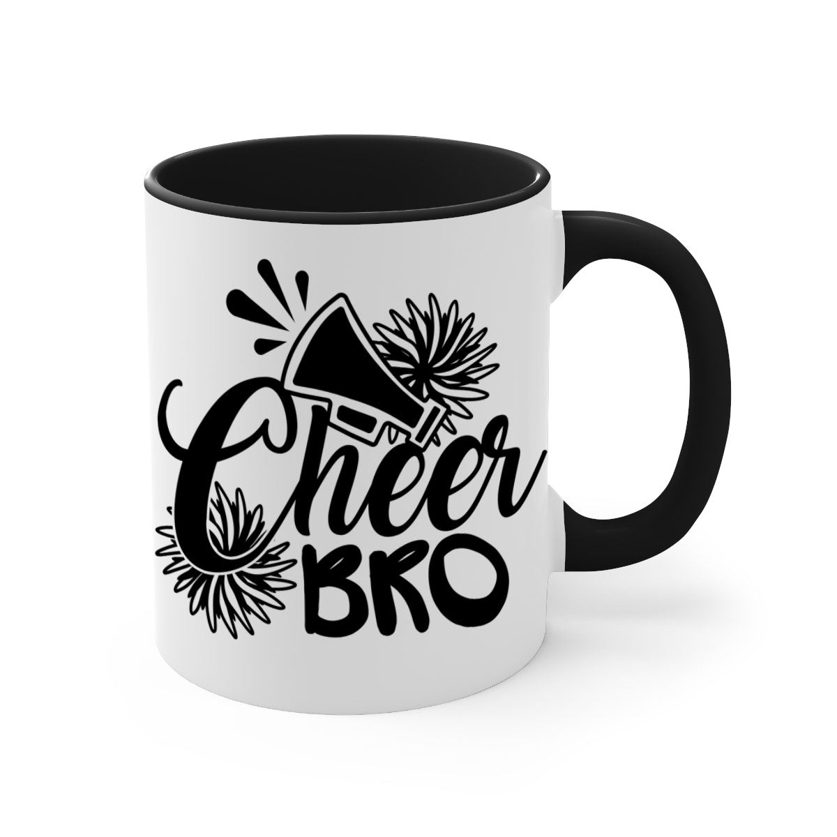Cheer bro 1393# Mug featuring a two-tone design with a colored handle and glossy finish, available in multiple colors.