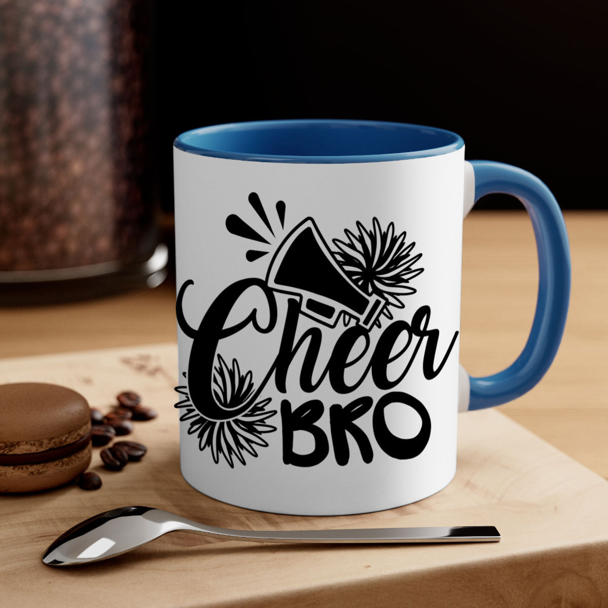 Cheer bro 1393# Mug featuring a two-tone design with a colored handle and glossy finish, available in multiple colors.