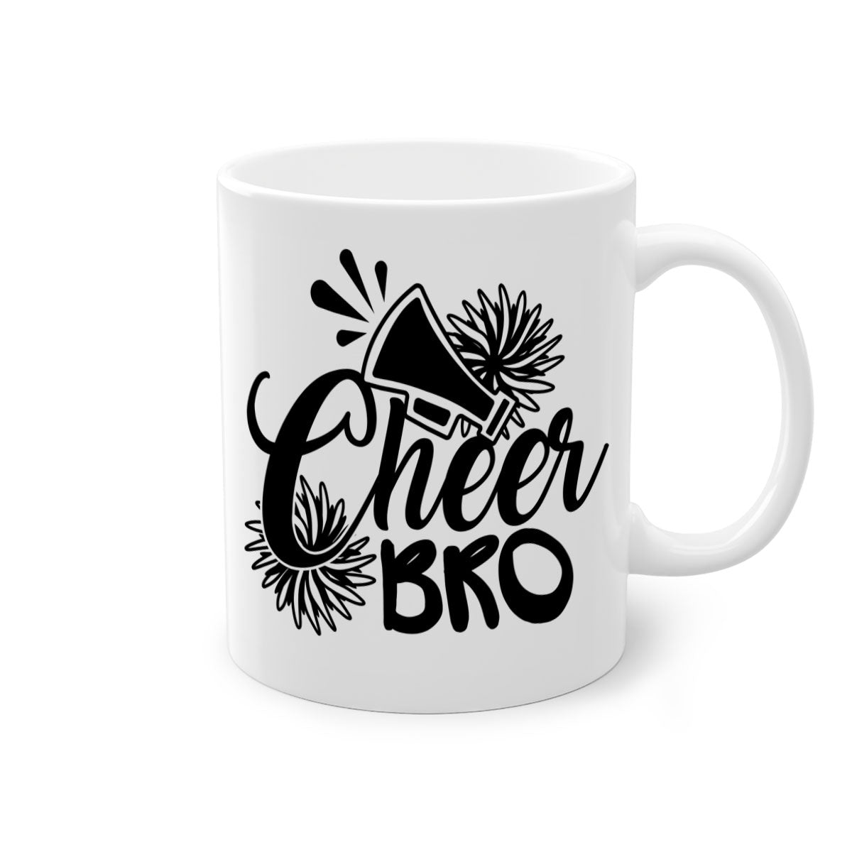 Cheer bro 1393# Mug featuring a two-tone design with a colored handle and glossy finish, available in multiple colors.