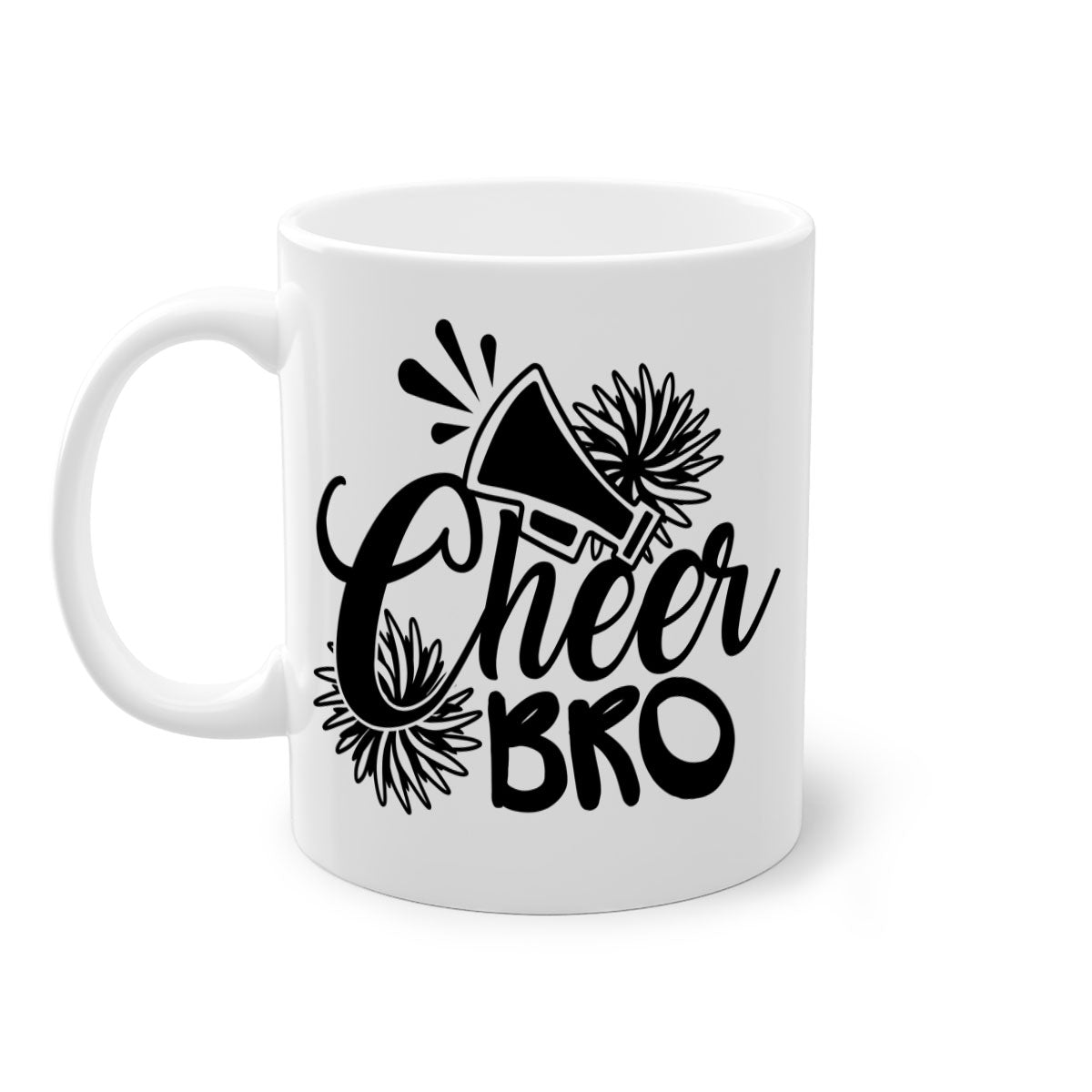 Cheer bro 1393# Mug featuring a two-tone design with a colored handle and glossy finish, available in multiple colors.