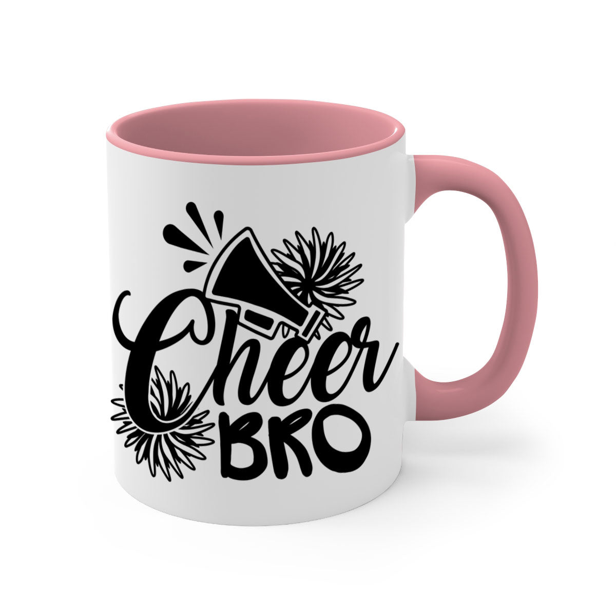 Cheer bro 1393# Mug featuring a two-tone design with a colored handle and glossy finish, available in multiple colors.