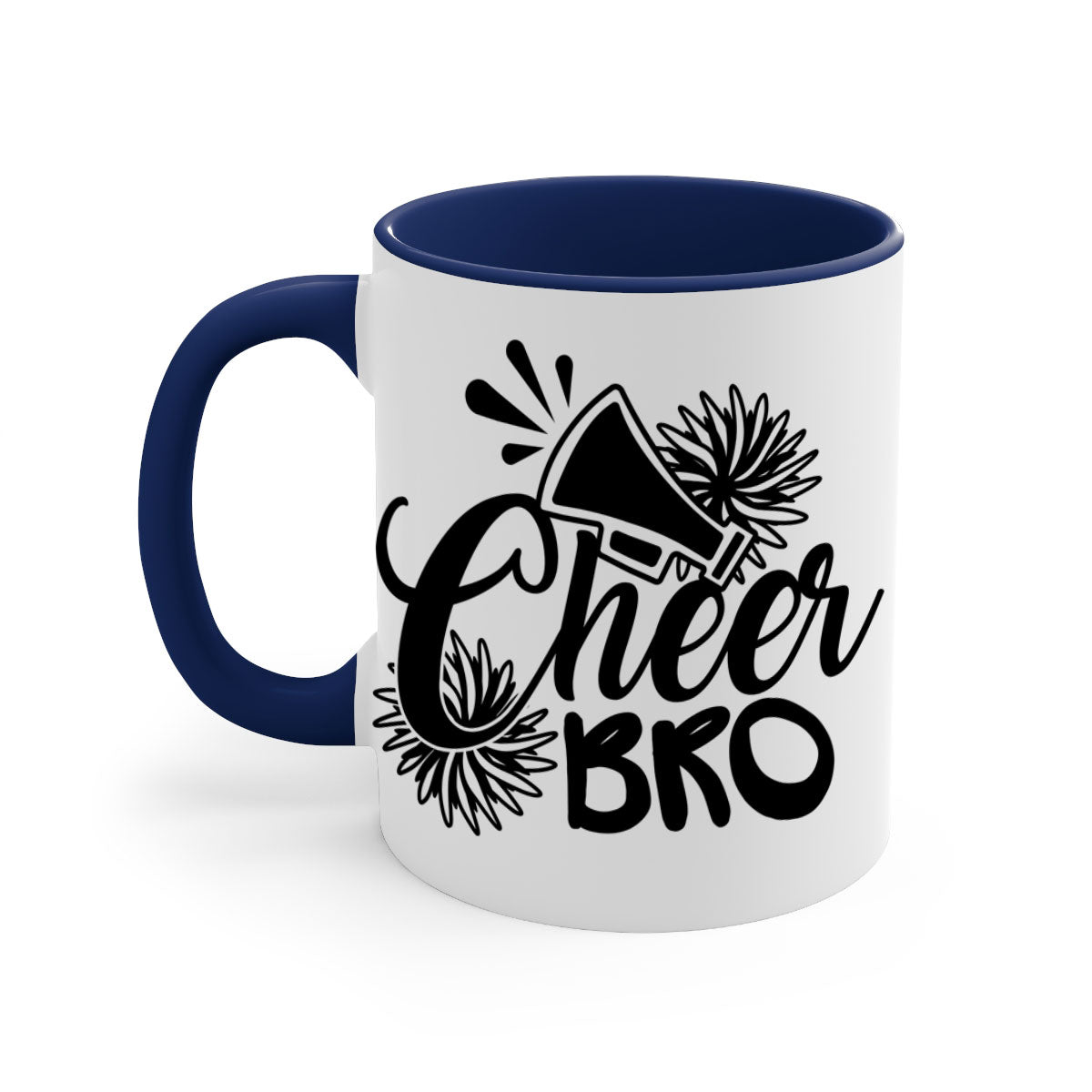Cheer bro 1393# Mug featuring a two-tone design with a colored handle and glossy finish, available in multiple colors.
