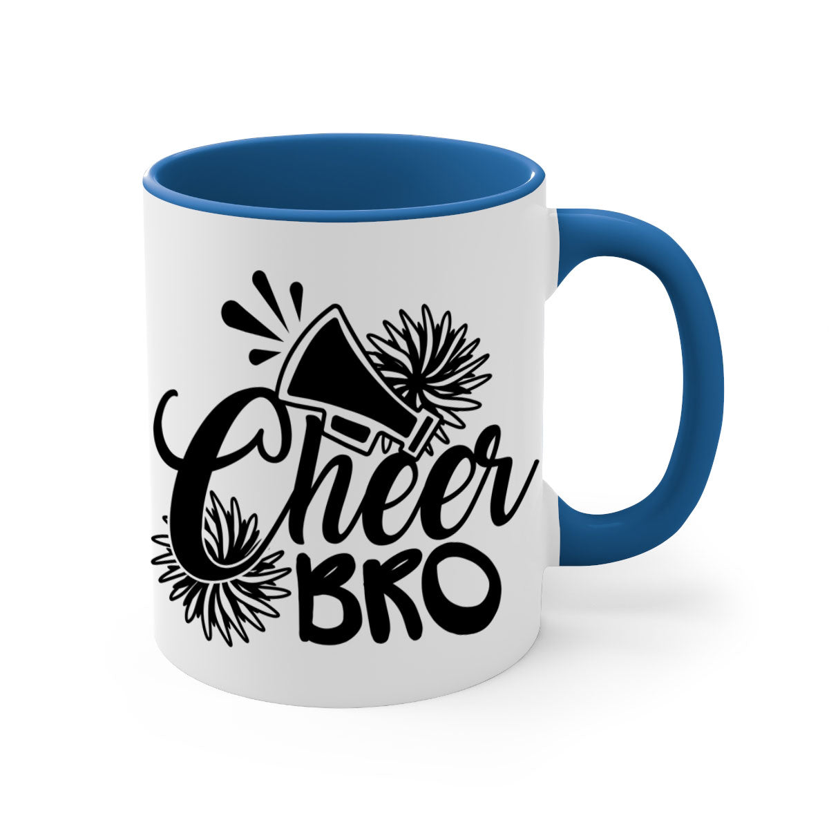 Cheer bro 1393# Mug featuring a two-tone design with a colored handle and glossy finish, available in multiple colors.