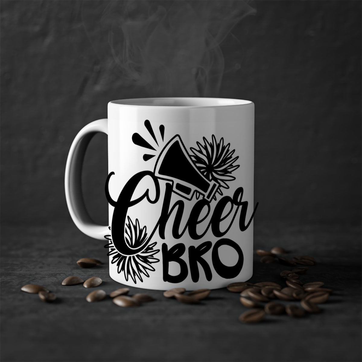 Cheer bro 1393# Mug featuring a two-tone design with a colored handle and glossy finish, available in multiple colors.