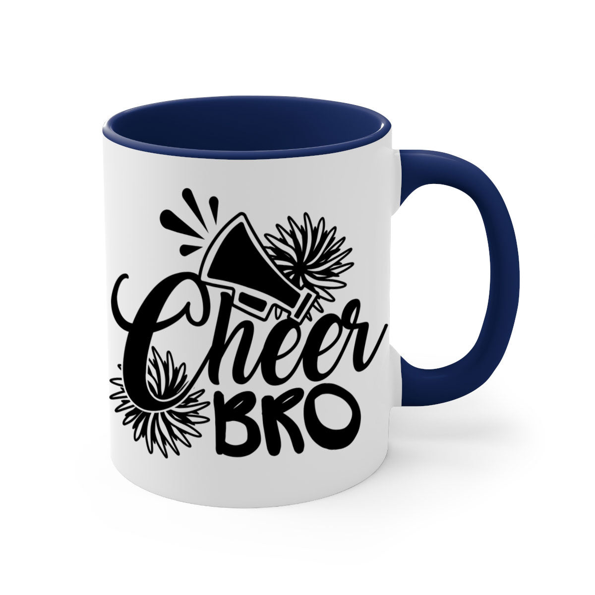 Cheer bro 1393# Mug featuring a two-tone design with a colored handle and glossy finish, available in multiple colors.