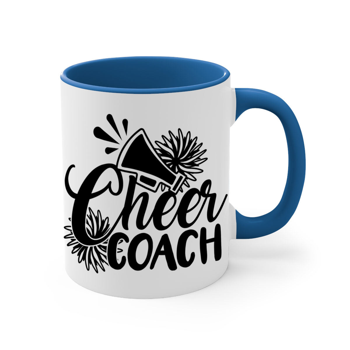 Cheer coach 1392# Mug featuring a glossy finish with a colored handle and interior, available in multiple colors.