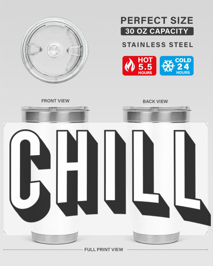 Chill Netflix 186# Cotton Tank featuring stylish black words and phrases, perfect for casual wear and lounging.