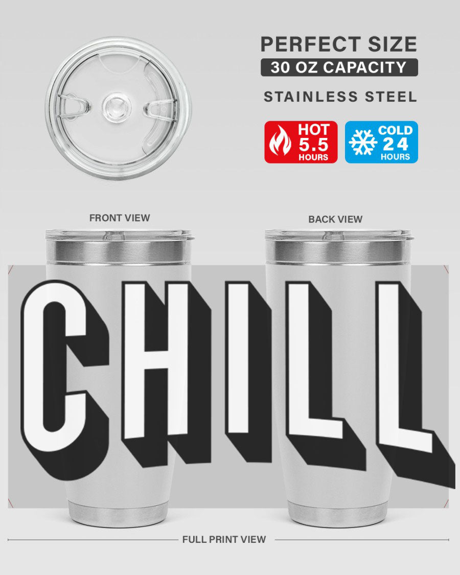 Chill Netflix 186# Cotton Tank featuring stylish black words and phrases, perfect for casual wear and lounging.