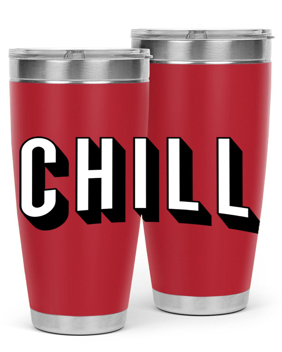 Chill Netflix 186# Cotton Tank featuring stylish black words and phrases, perfect for casual wear and lounging.