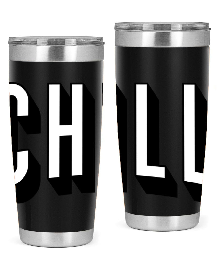 Chill Netflix 186# Cotton Tank featuring stylish black words and phrases, perfect for casual wear and lounging.