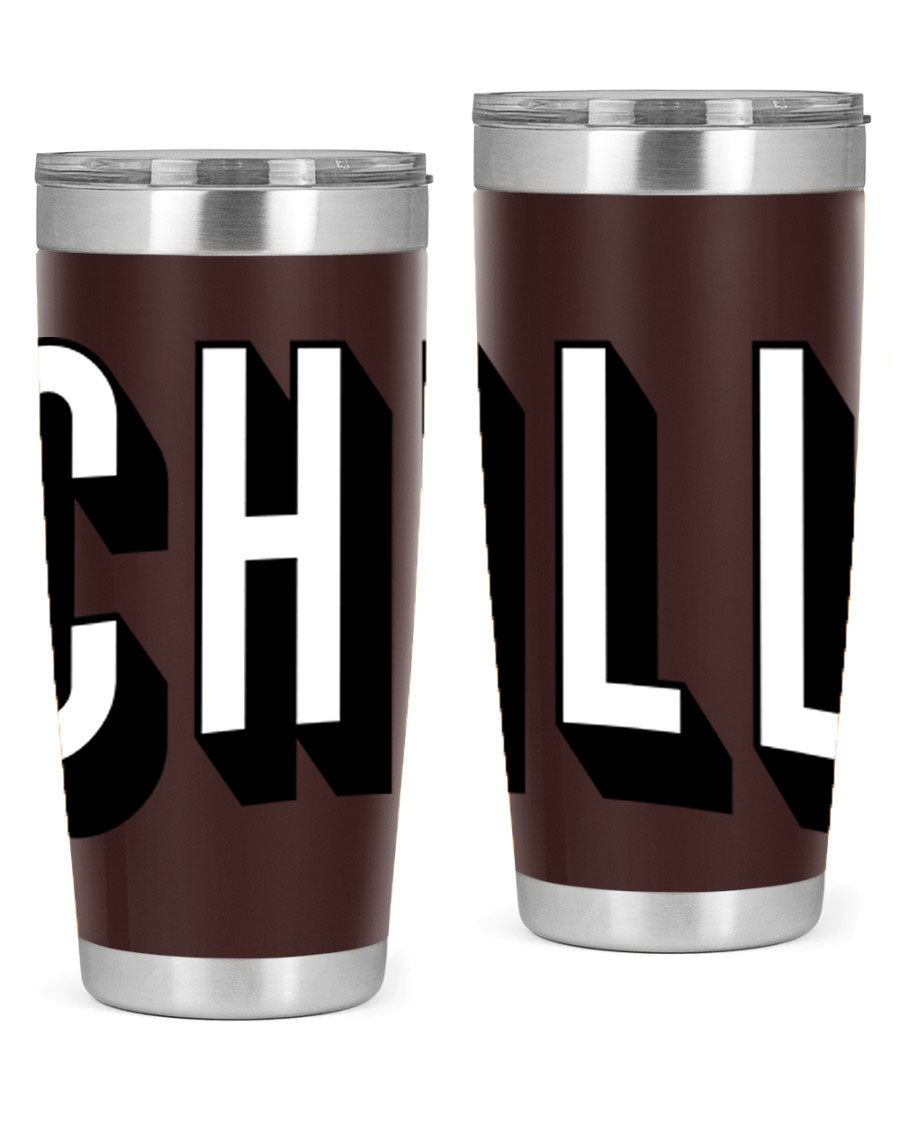 Chill Netflix 186# Cotton Tank featuring stylish black words and phrases, perfect for casual wear and lounging.