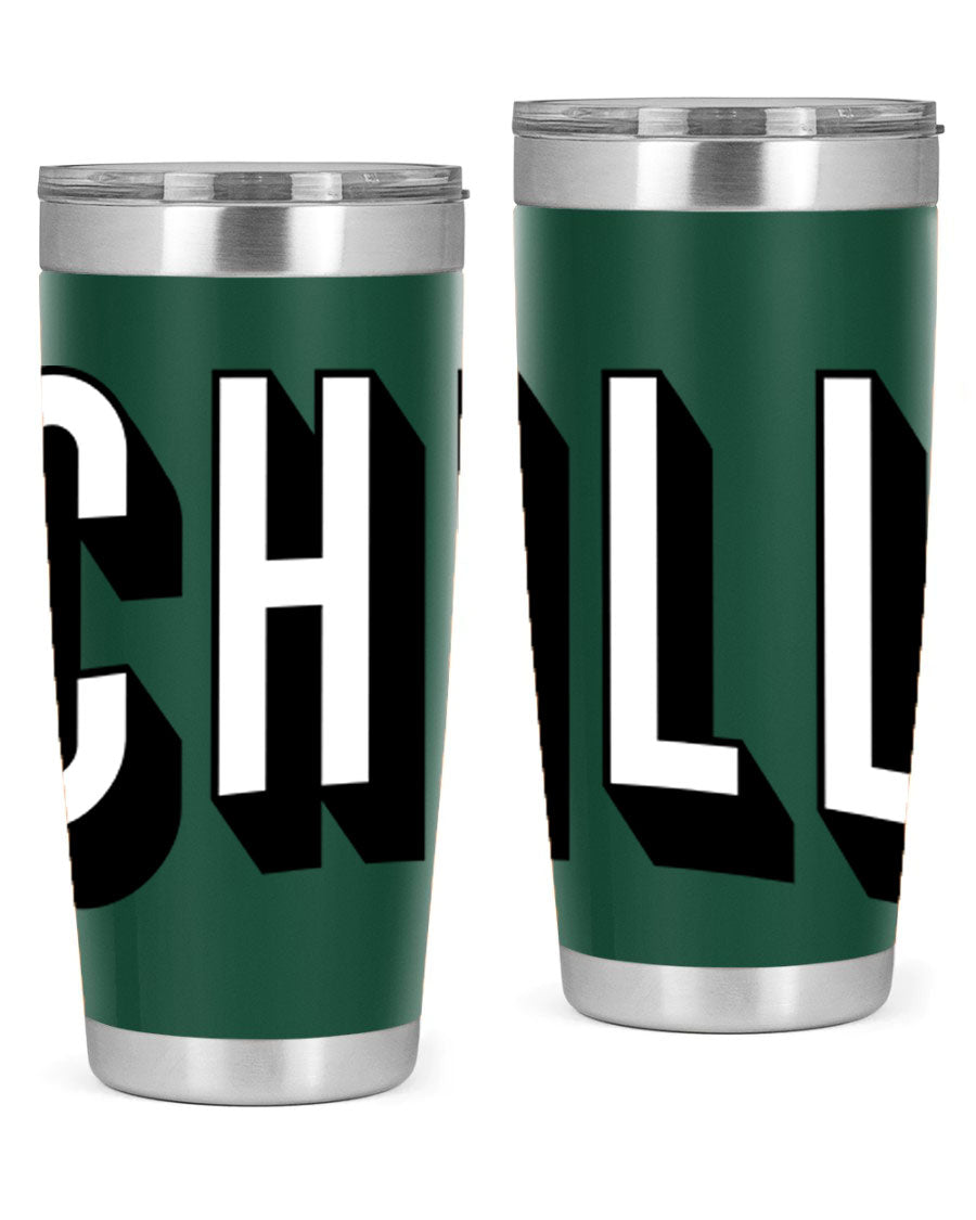 Chill Netflix 186# Cotton Tank featuring stylish black words and phrases, perfect for casual wear and lounging.