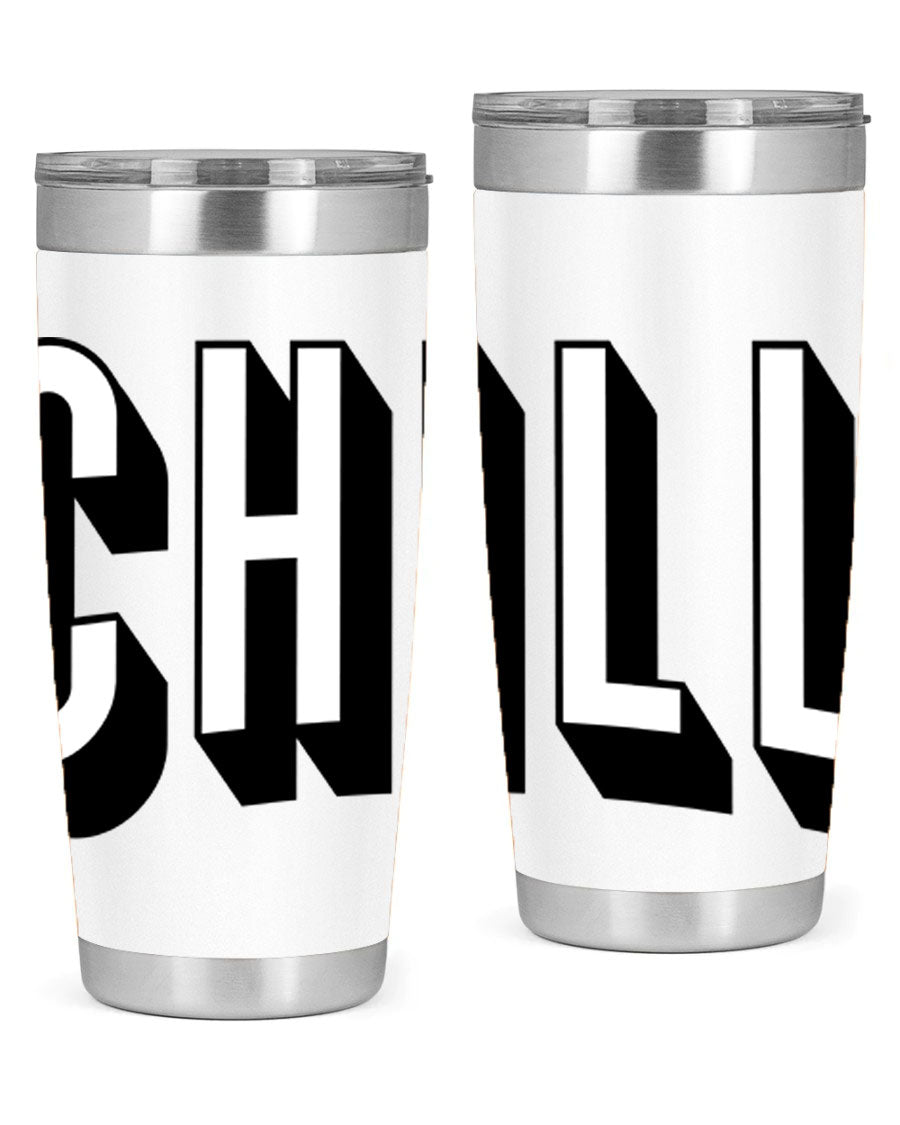 Chill Netflix 186# Cotton Tank featuring stylish black words and phrases, perfect for casual wear and lounging.