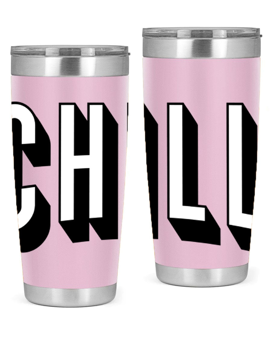 Chill Netflix 186# Cotton Tank featuring stylish black words and phrases, perfect for casual wear and lounging.