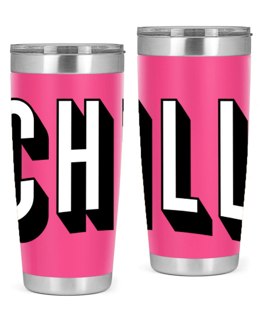 Chill Netflix 186# Cotton Tank featuring stylish black words and phrases, perfect for casual wear and lounging.