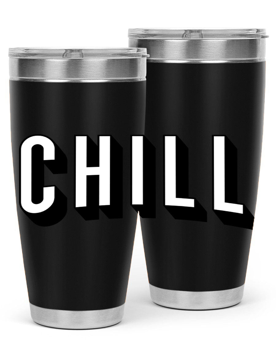 Chill Netflix 186# Cotton Tank featuring stylish black words and phrases, perfect for casual wear and lounging.