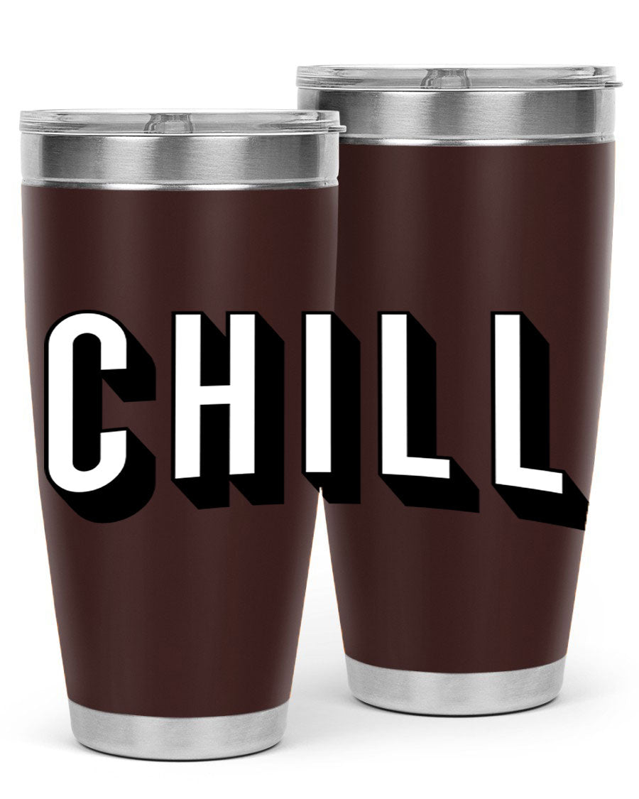 Chill Netflix 186# Cotton Tank featuring stylish black words and phrases, perfect for casual wear and lounging.