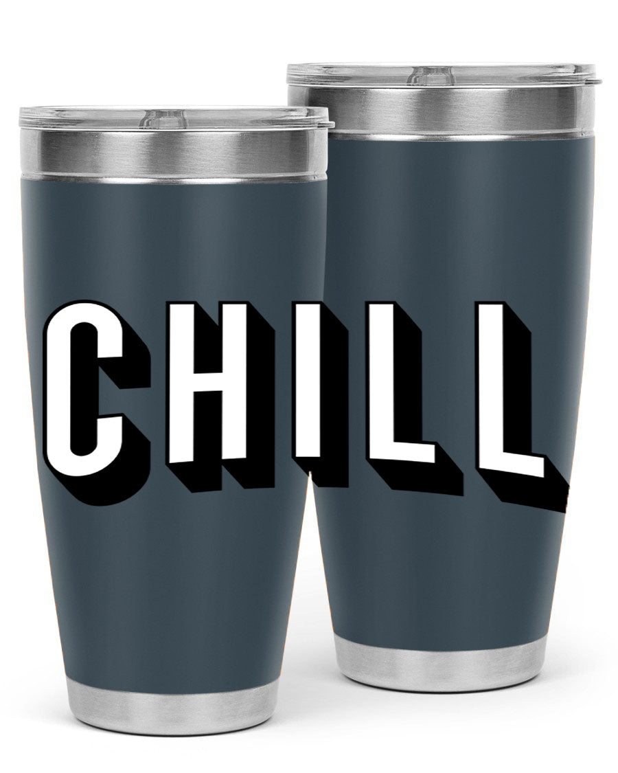 Chill Netflix 186# Cotton Tank featuring stylish black words and phrases, perfect for casual wear and lounging.