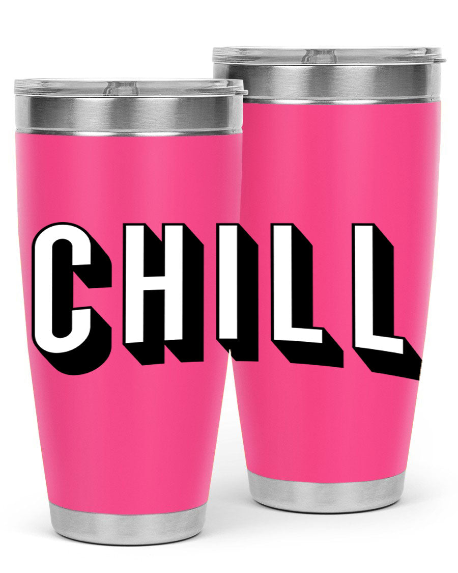 Chill Netflix 186# Cotton Tank featuring stylish black words and phrases, perfect for casual wear and lounging.