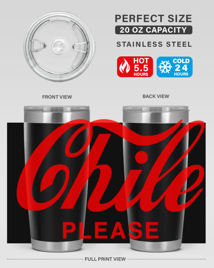 Chile Please 187# Cotton Tank featuring stylish black words and phrases on a soft cotton fabric.