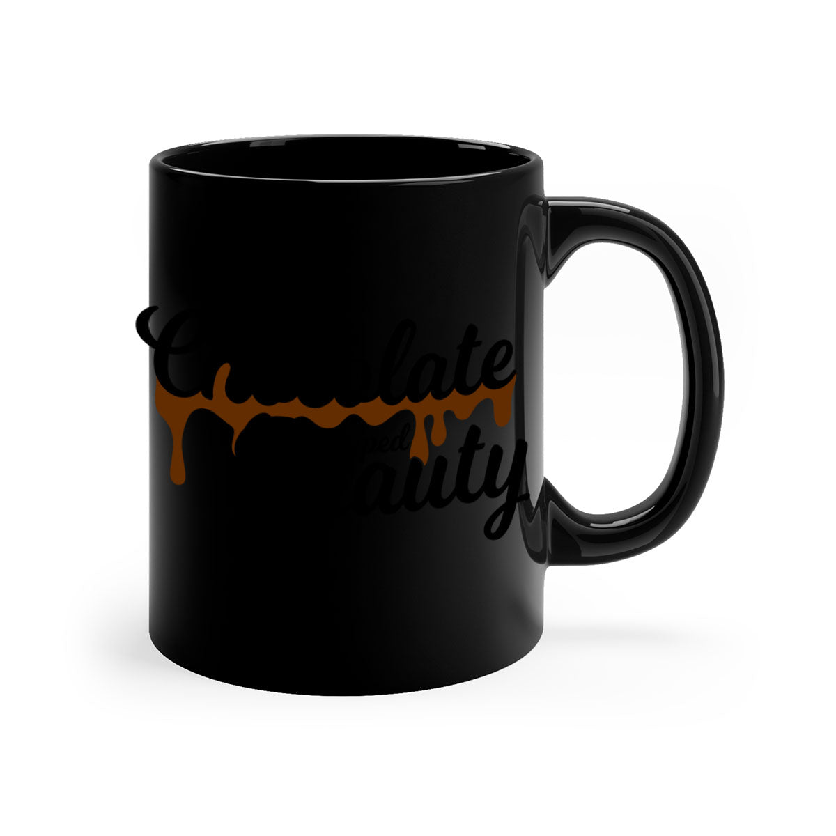 Chocolate Dipped Beauty Style 45# Mug with a glossy finish, featuring a colored handle and interior, available in multiple colors.