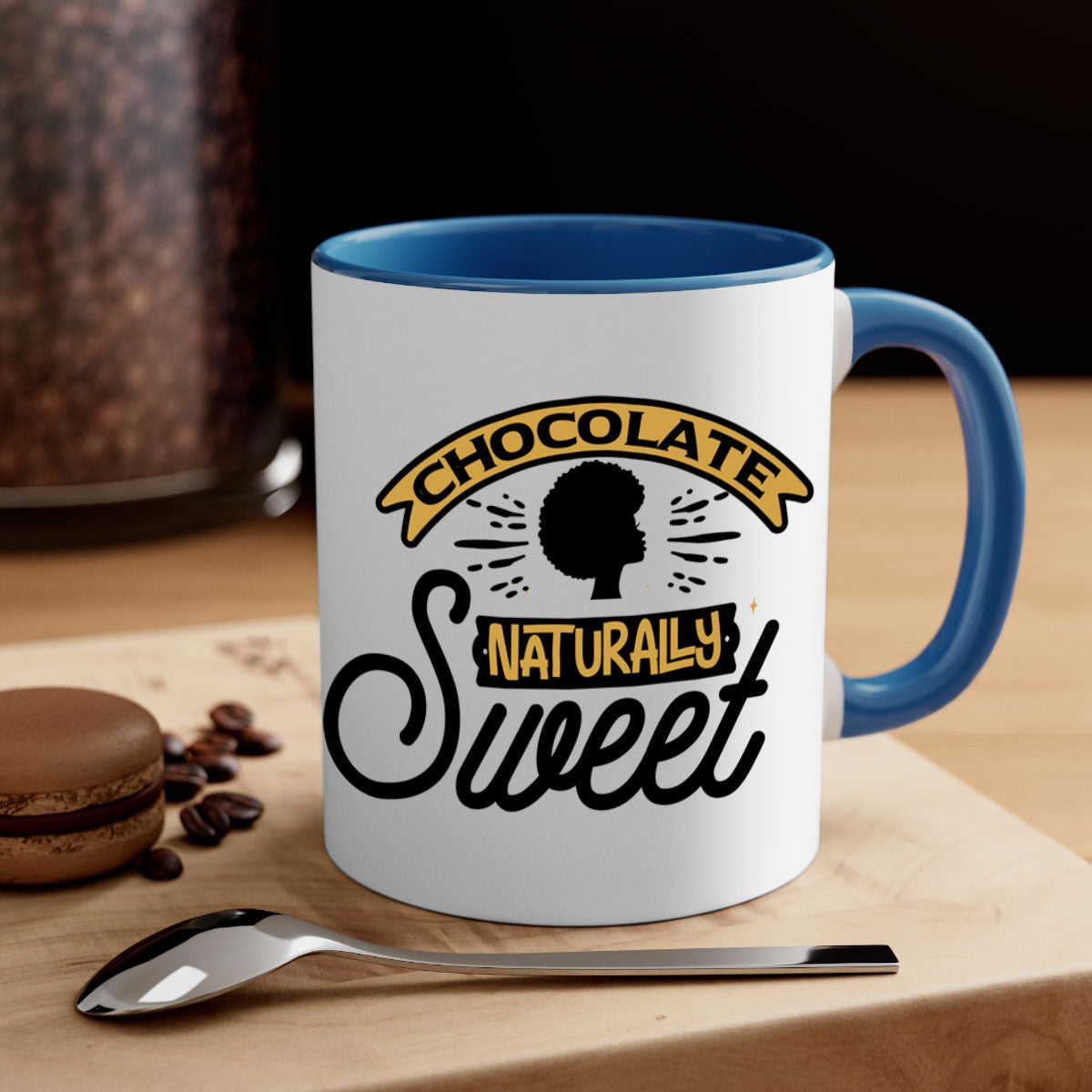 Chocolate Naturally Sweet Style 44# Mug with colorful handle and glossy finish, perfect for coffee and tea.