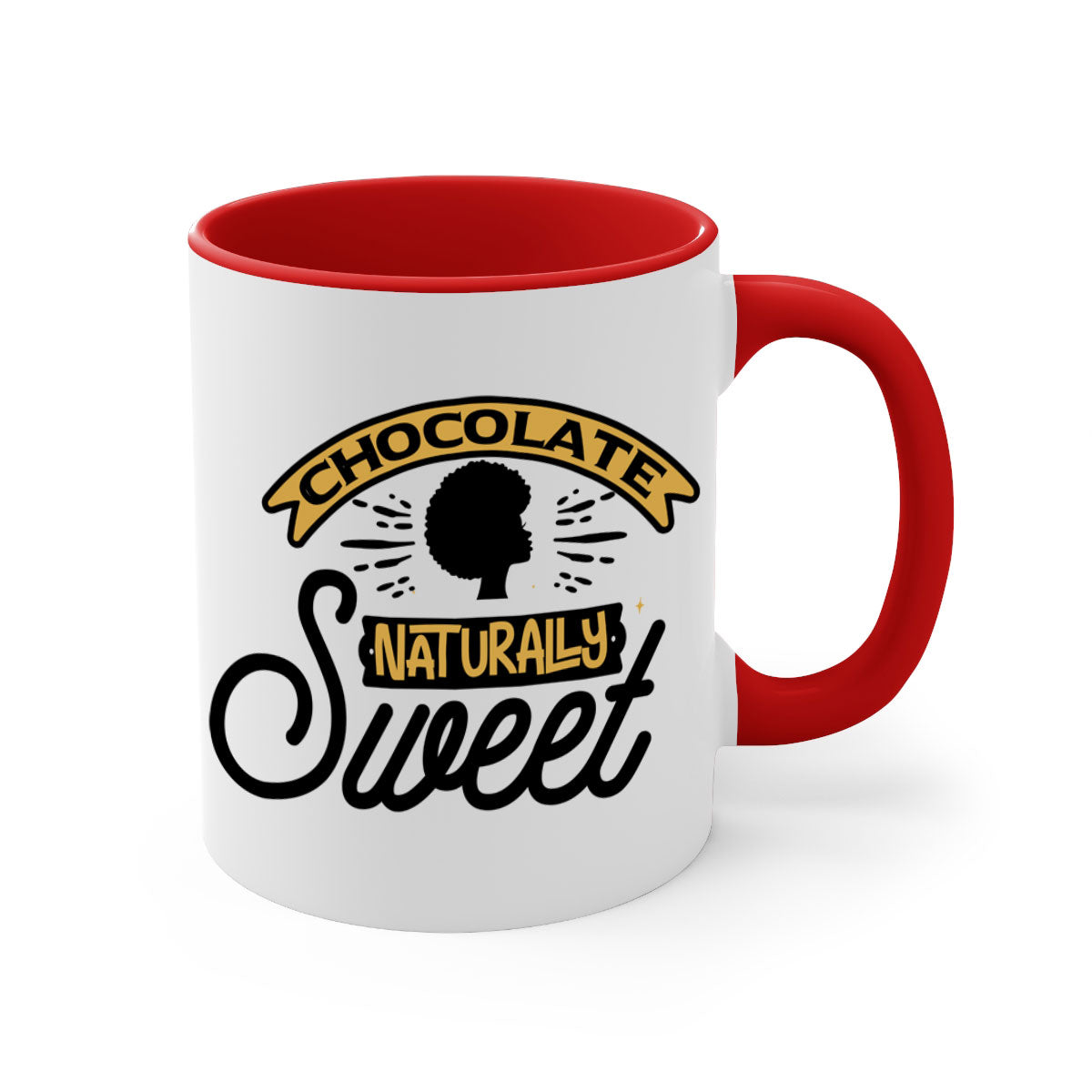 Chocolate Naturally Sweet Style 44# Mug with colorful handle and glossy finish, perfect for coffee and tea.