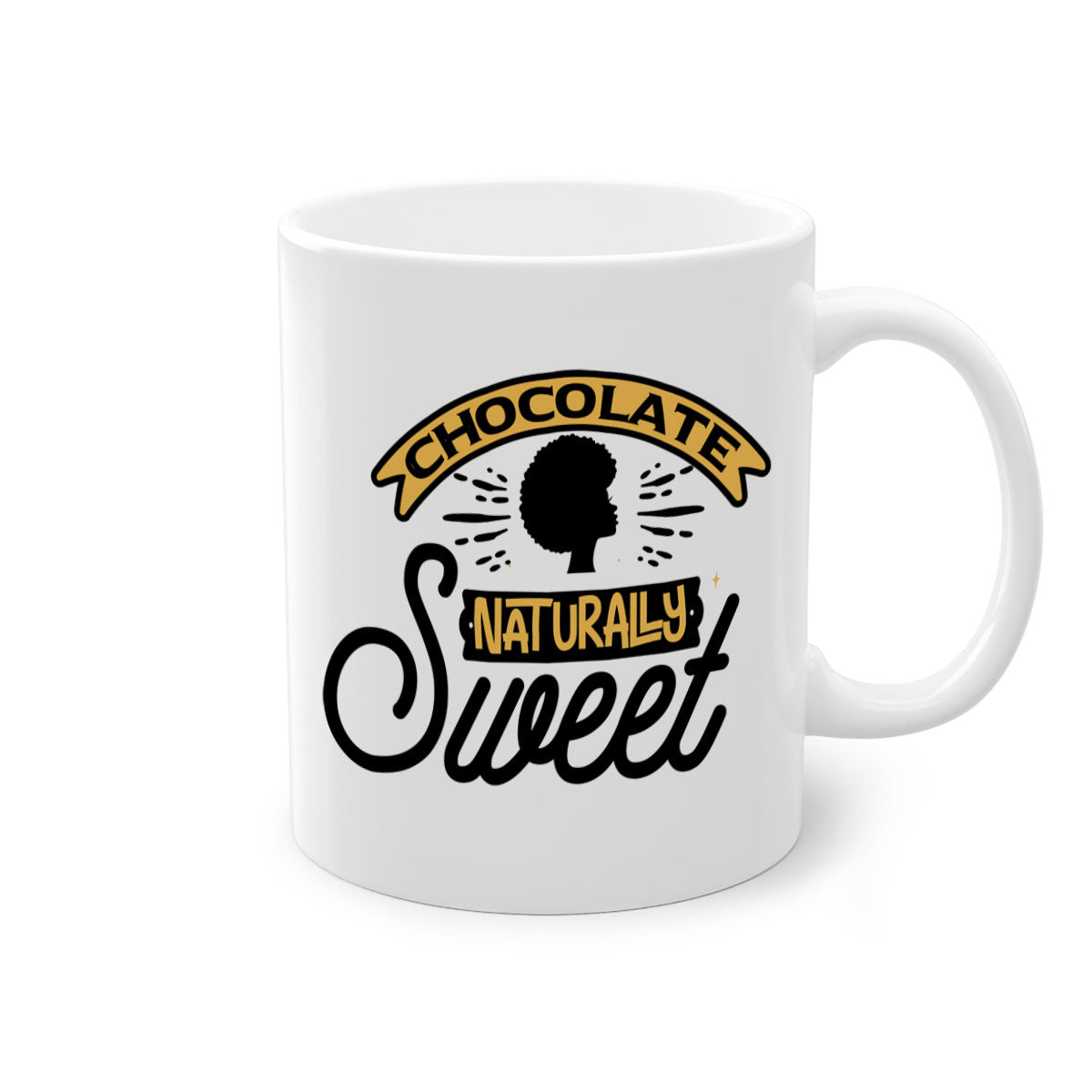 Chocolate Naturally Sweet Style 44# Mug with colorful handle and glossy finish, perfect for coffee and tea.