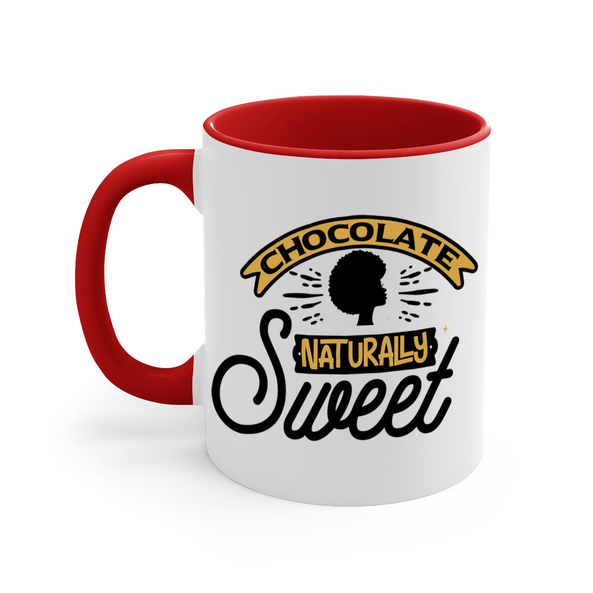 Chocolate Naturally Sweet Style 44# Mug with colorful handle and glossy finish, perfect for coffee and tea.