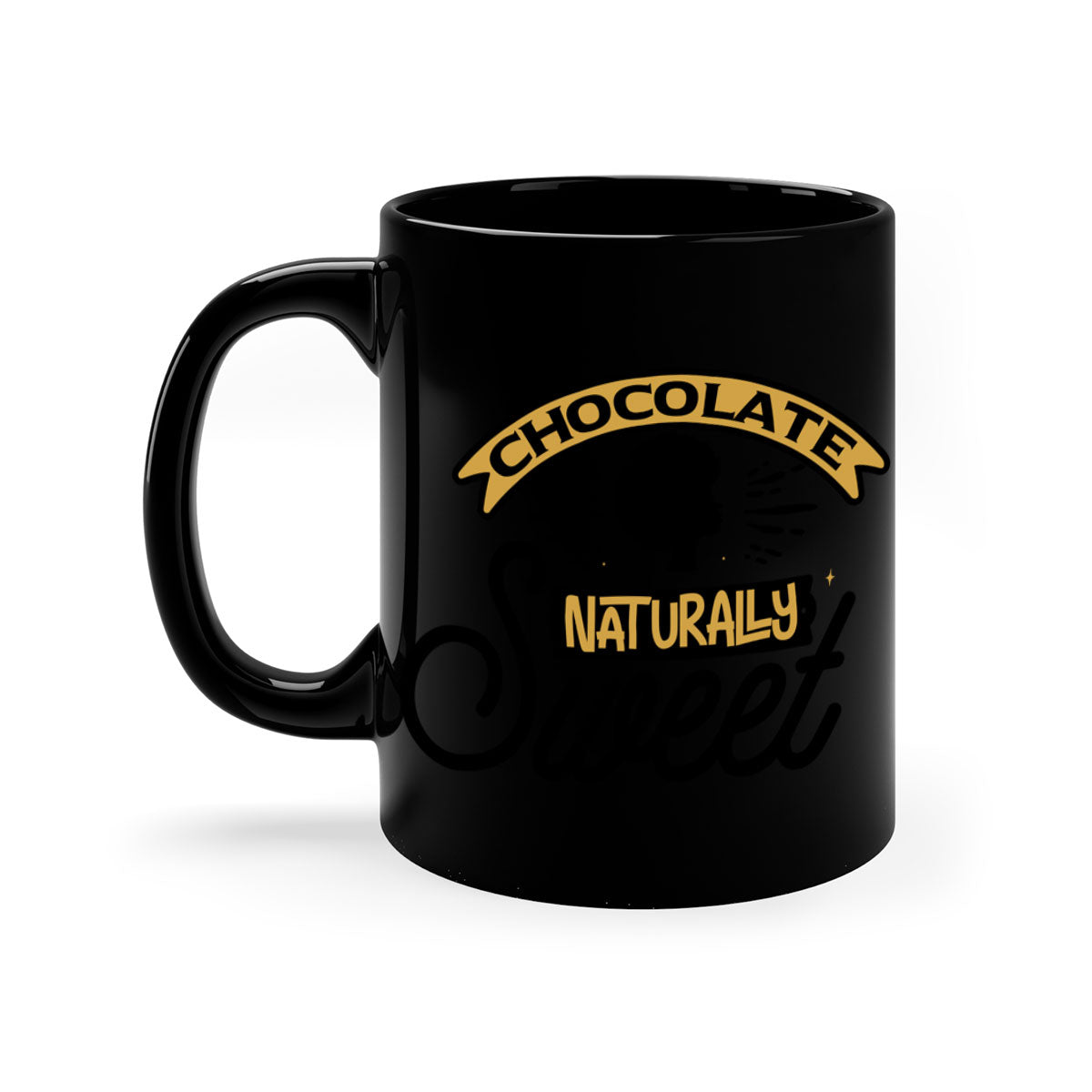Chocolate Naturally Sweet Style 44# Mug with colorful handle and glossy finish, perfect for coffee and tea.