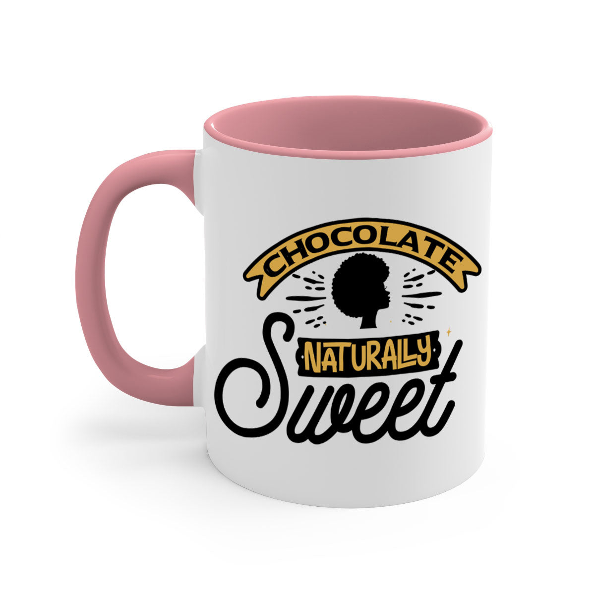 Chocolate Naturally Sweet Style 44# Mug with colorful handle and glossy finish, perfect for coffee and tea.