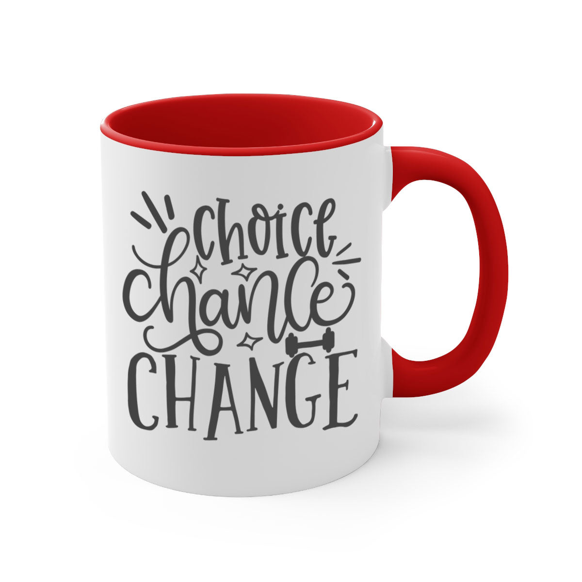 Choice chance change Style 133# Mug featuring a glossy finish, colored handle, and interior in five vibrant colors.