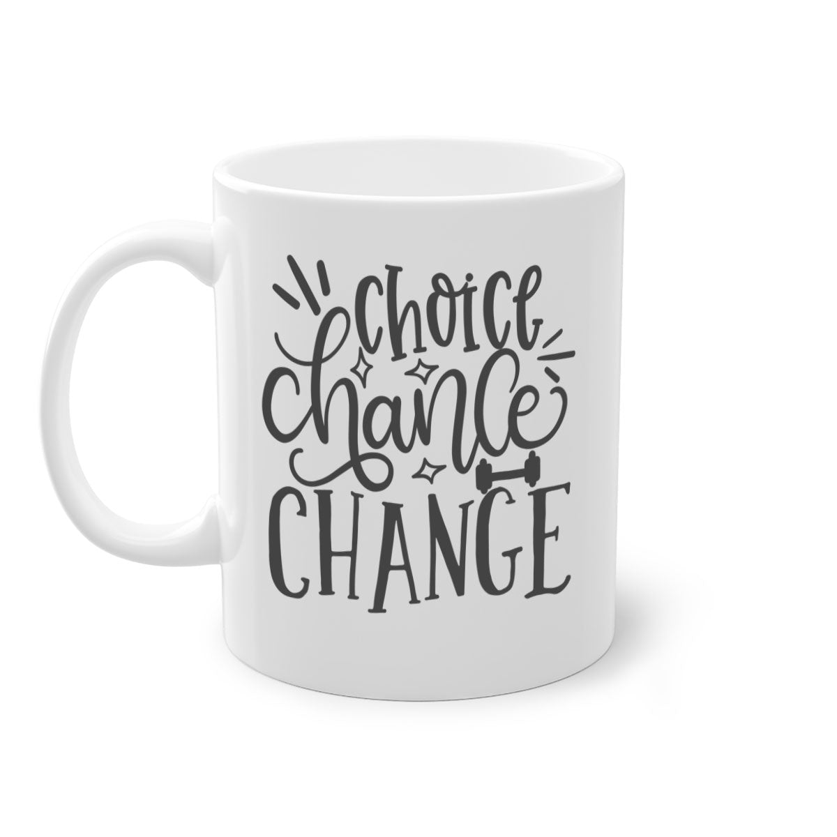 Choice chance change Style 133# Mug featuring a glossy finish, colored handle, and interior in five vibrant colors.