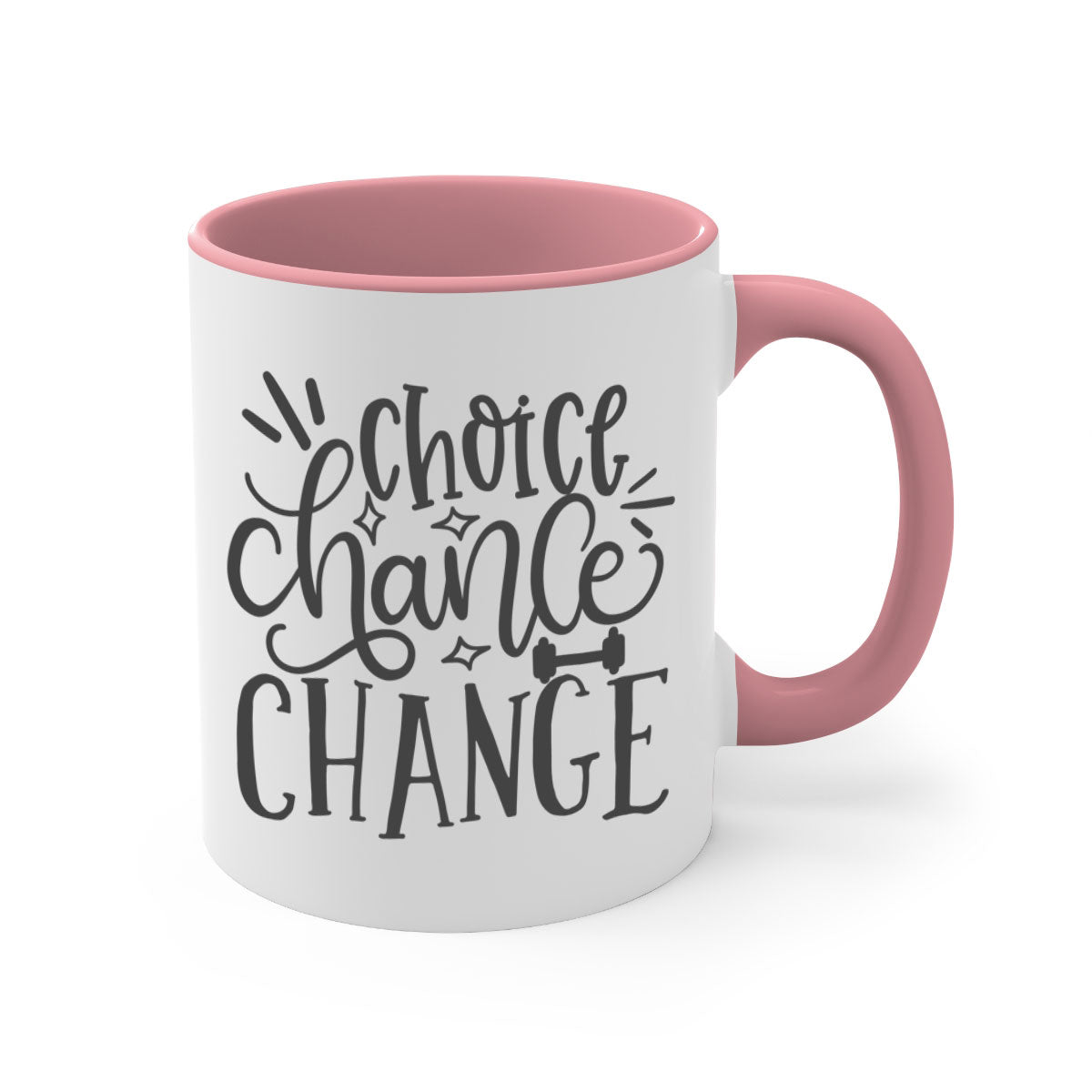 Choice chance change Style 133# Mug featuring a glossy finish, colored handle, and interior in five vibrant colors.