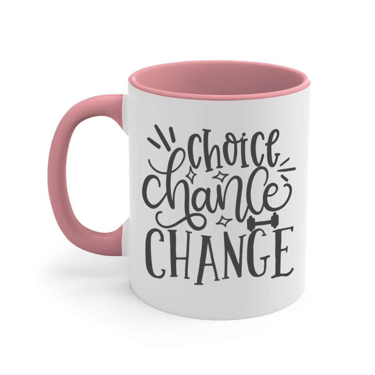 Choice chance change Style 133# Mug featuring a glossy finish, colored handle, and interior in five vibrant colors.