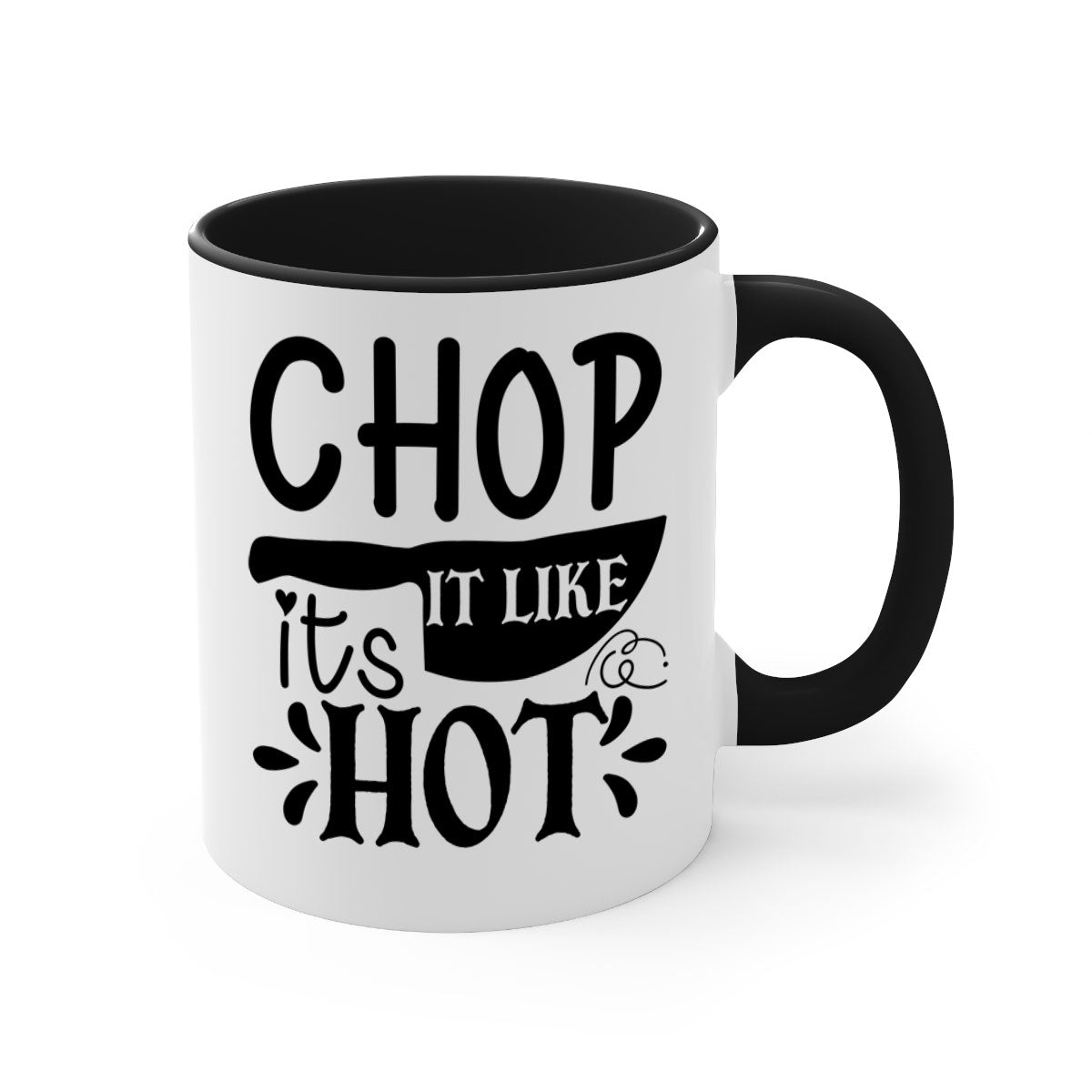 Chop It Like It's Hot 114# kitchen mug with a glossy finish, featuring a colored handle and interior, available in multiple colors.