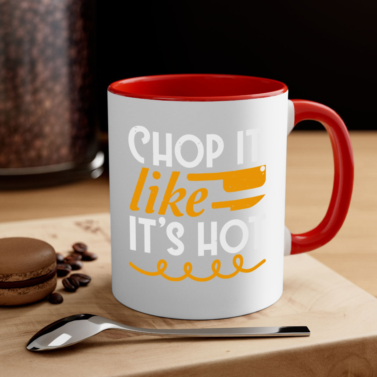 Chop it lits Hot 58# Mug in various colors with glossy finish and easy-grip handle, perfect for coffee or tea.
