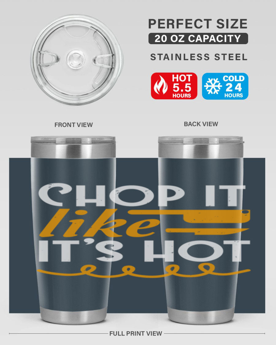 Chop it lits Hot 58# Tumbler, a double wall vacuum stainless steel tumbler with copper lining, designed for hot and cold beverages.