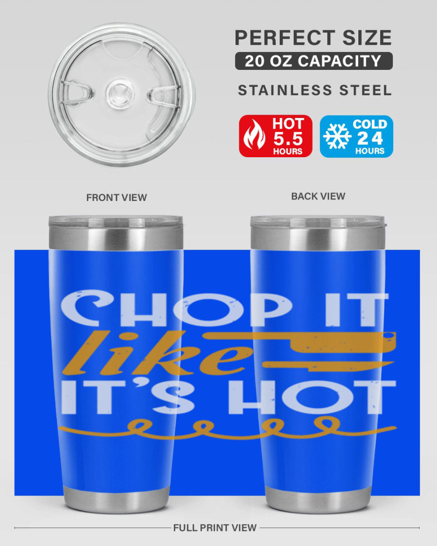 Chop it lits Hot 58# Tumbler, a double wall vacuum stainless steel tumbler with copper lining, designed for hot and cold beverages.