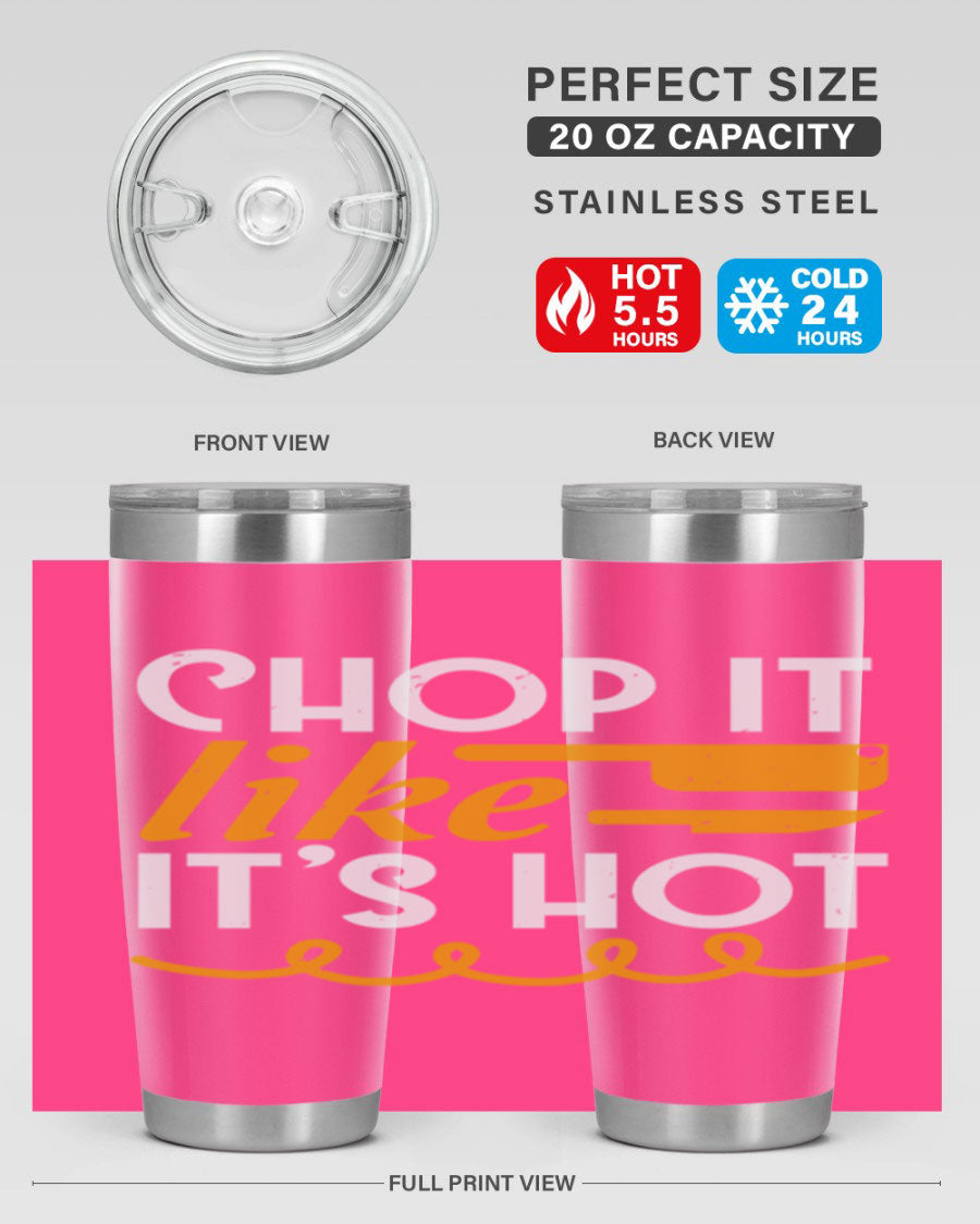 Chop it lits Hot 58# Tumbler, a double wall vacuum stainless steel tumbler with copper lining, designed for hot and cold beverages.