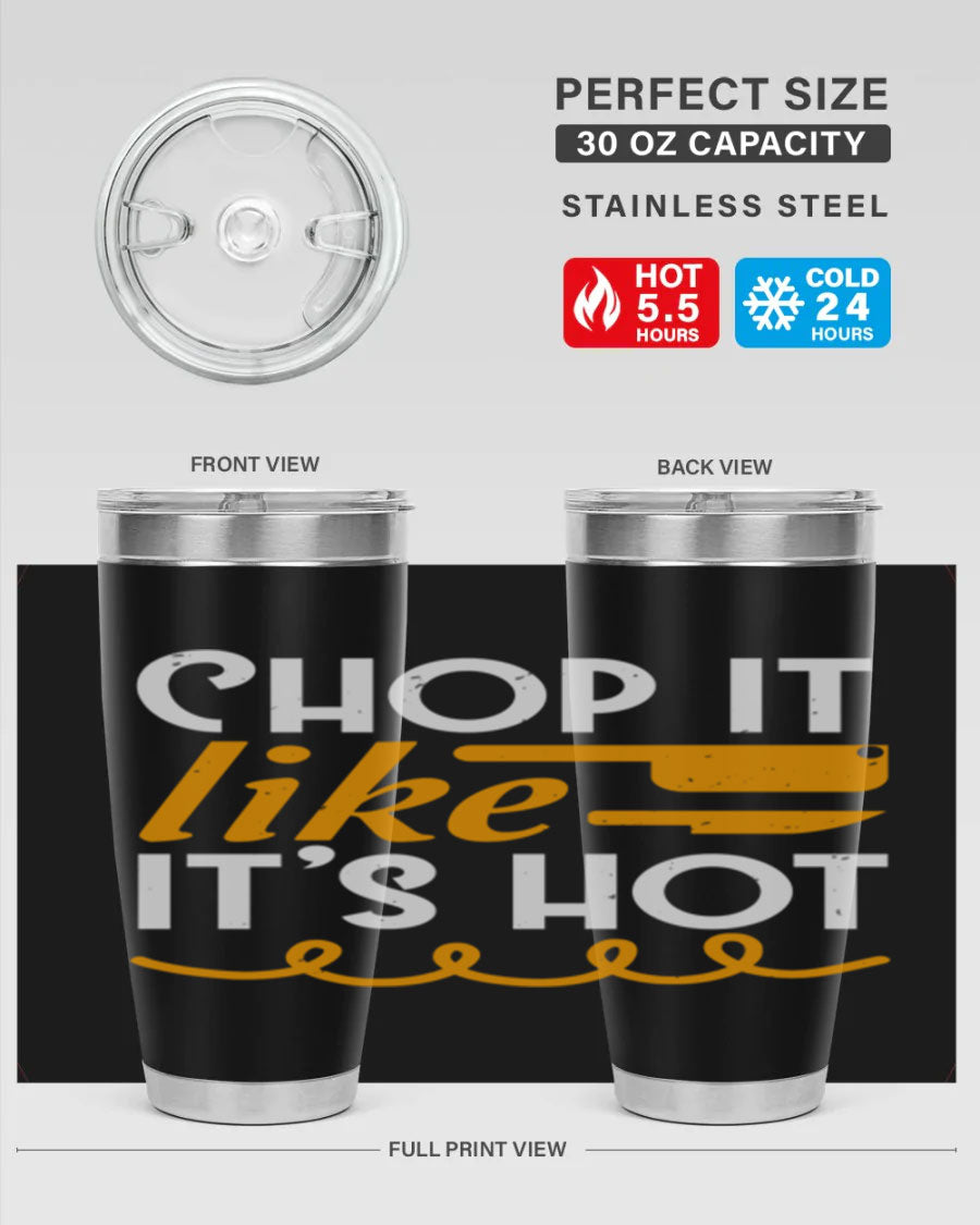 Chop it lits Hot 58# Tumbler, a double wall vacuum stainless steel tumbler with copper lining, designed for hot and cold beverages.