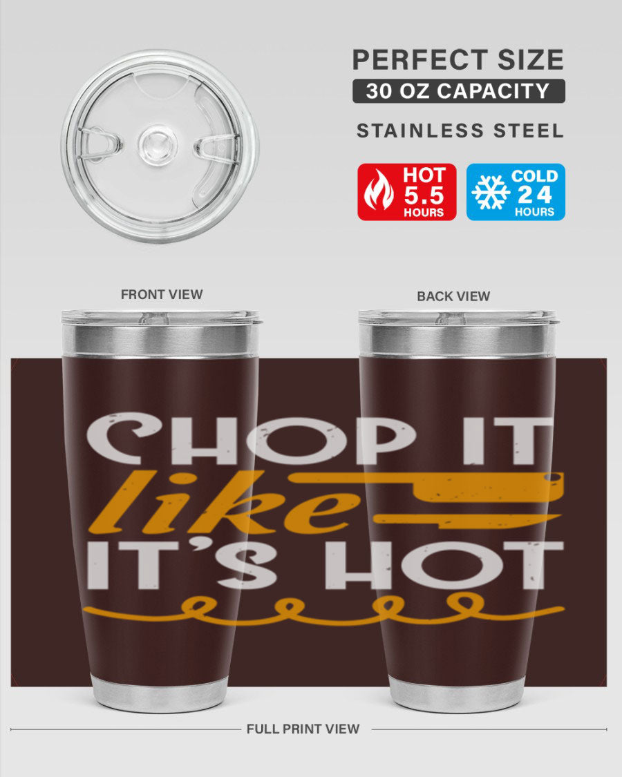 Chop it lits Hot 58# Tumbler, a double wall vacuum stainless steel tumbler with copper lining, designed for hot and cold beverages.