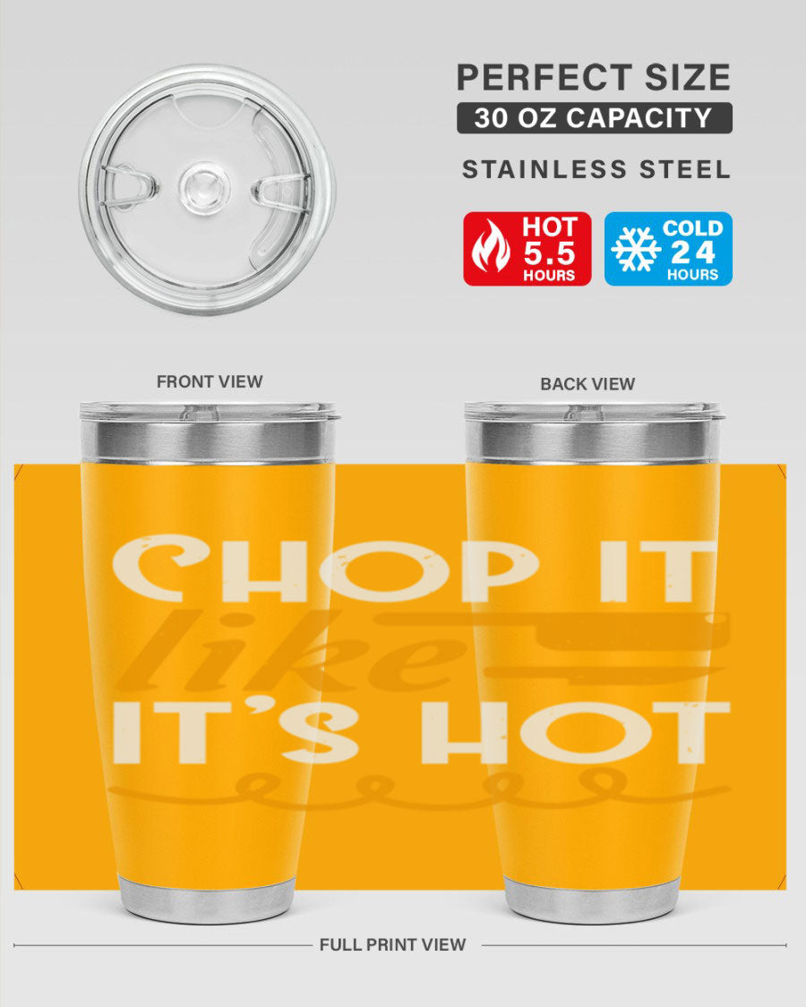 Chop it lits Hot 58# Tumbler, a double wall vacuum stainless steel tumbler with copper lining, designed for hot and cold beverages.