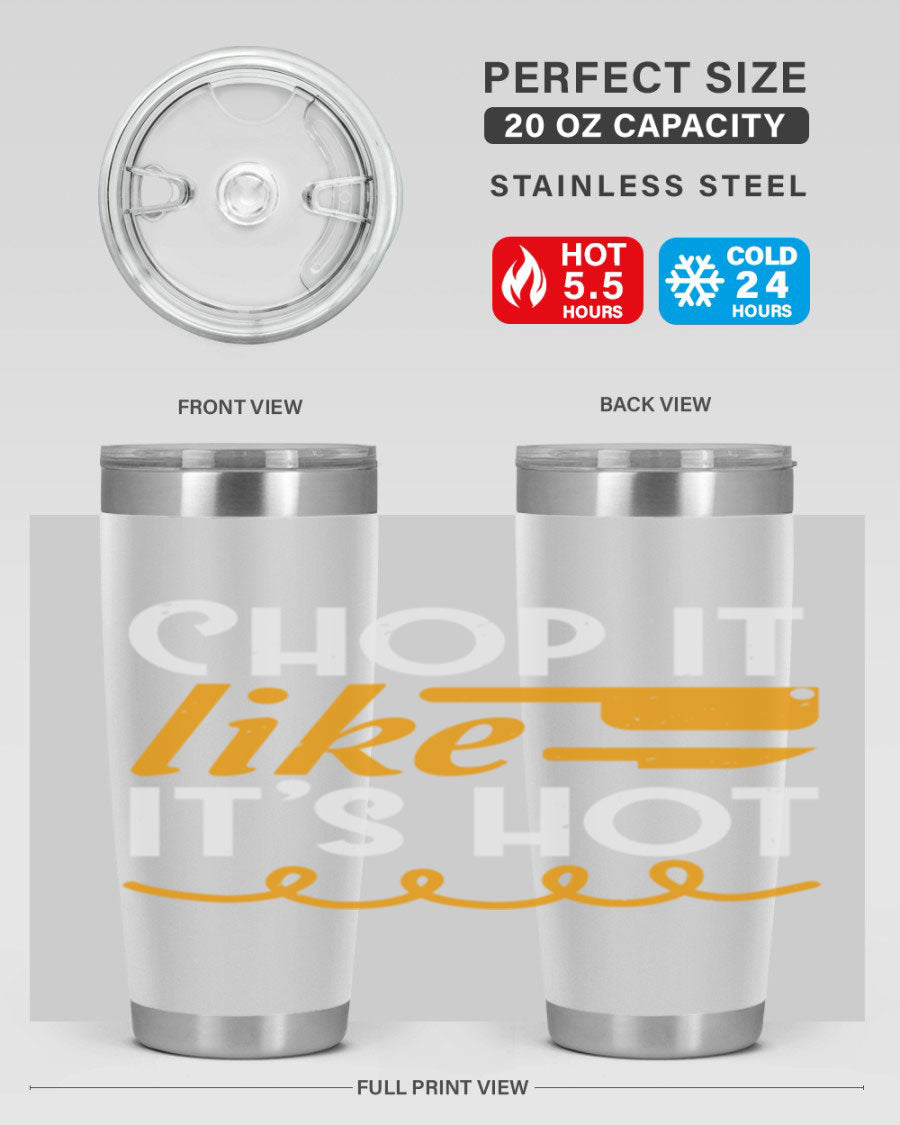 Chop it lits Hot 58# Tumbler, a double wall vacuum stainless steel tumbler with copper lining, designed for hot and cold beverages.