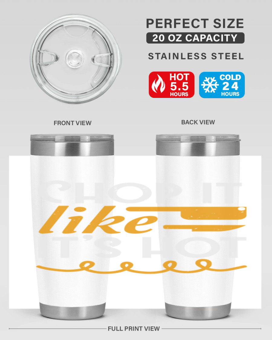 Chop it lits Hot 58# Tumbler, a double wall vacuum stainless steel tumbler with copper lining, designed for hot and cold beverages.
