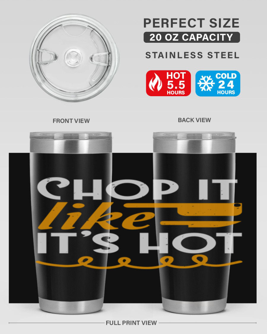 Chop it lits Hot 58# Tumbler, a double wall vacuum stainless steel tumbler with copper lining, designed for hot and cold beverages.