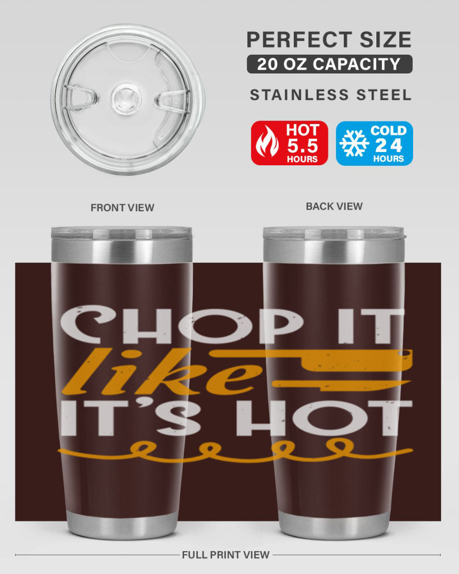 Chop it lits Hot 58# Tumbler, a double wall vacuum stainless steel tumbler with copper lining, designed for hot and cold beverages.