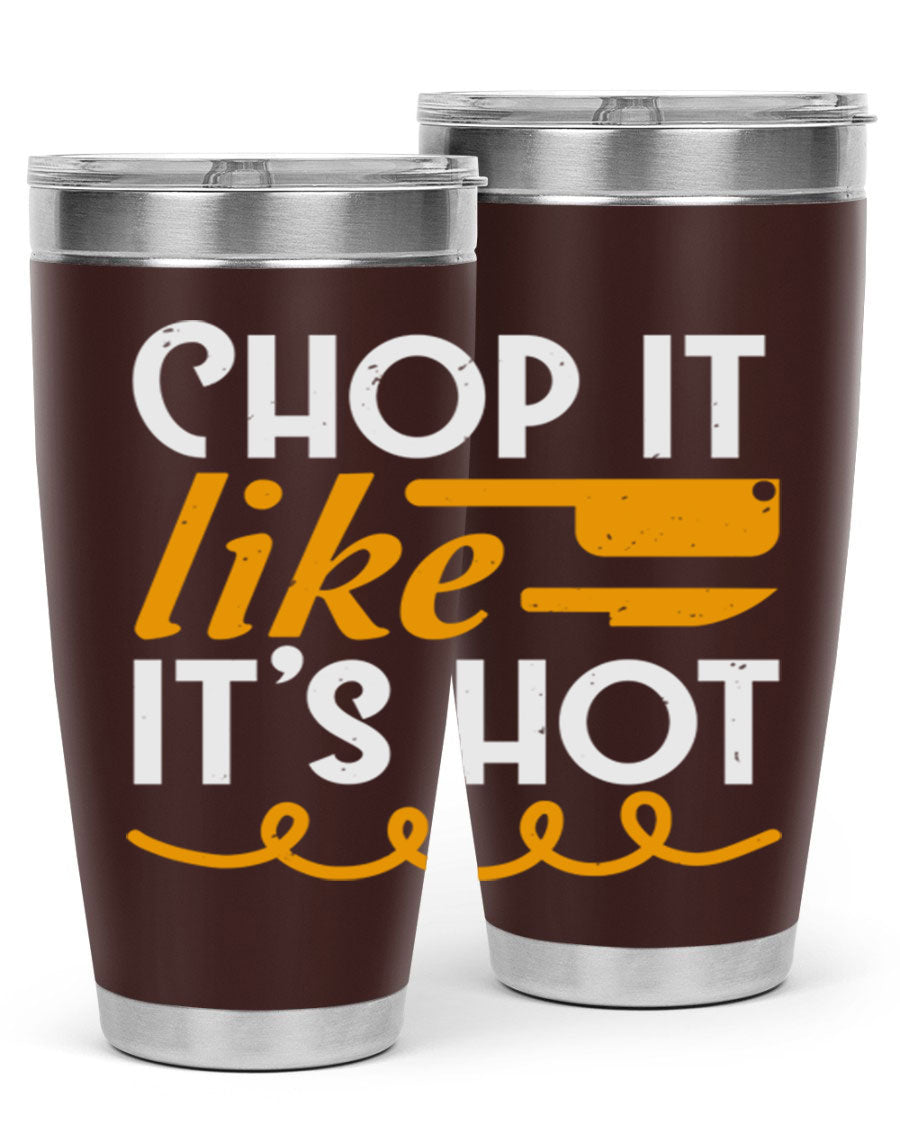 Chop it lits Hot 58# Tumbler, a double wall vacuum stainless steel tumbler with copper lining, designed for hot and cold beverages.